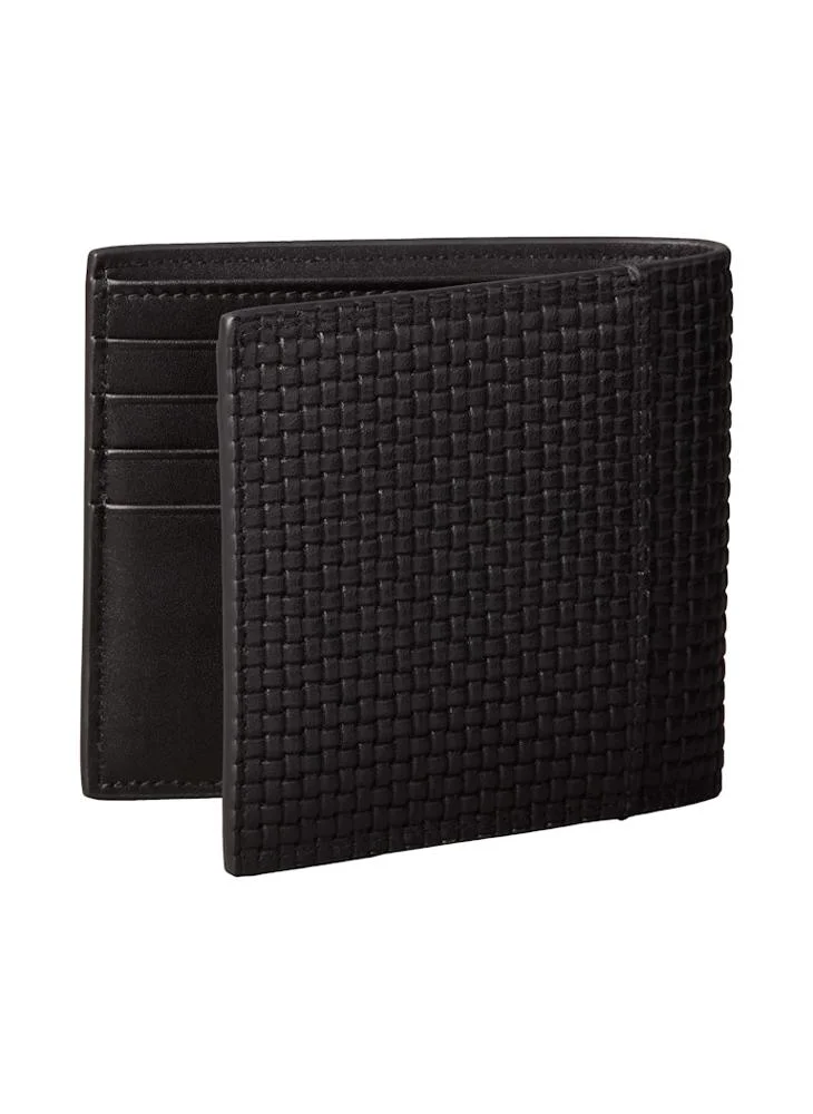 كالفن كلاين Embossed Woven Billfold Coin Wallet